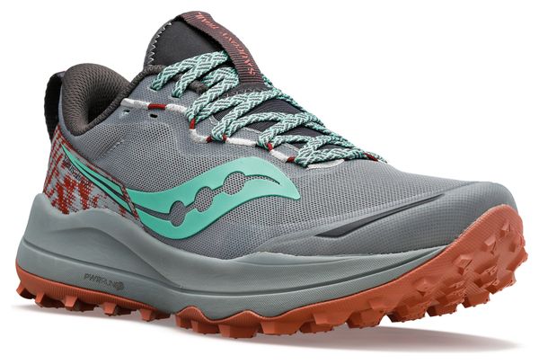 Women's Trail Shoes Saucony Xodus Ultra 2 Grey Green Orange