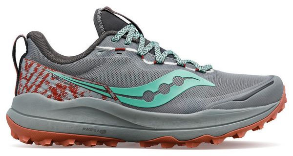 Scarpe da trail da donna Saucony Xodus Ultra 2 Grigio Verde Arancione