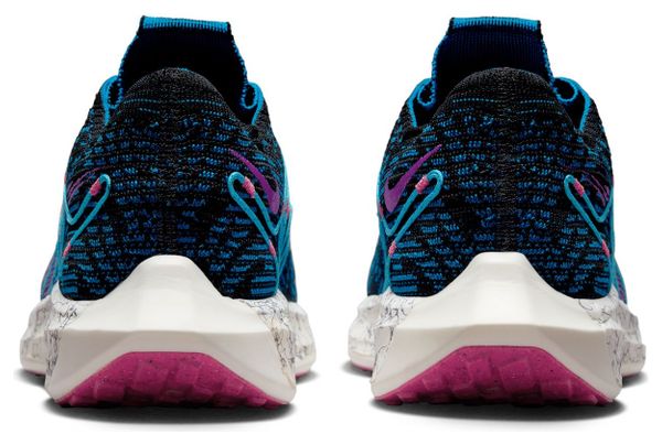 Chaussures de Running Nike Pegasus Turbo Flyknit Next Nature SE Noir Bleu Rose