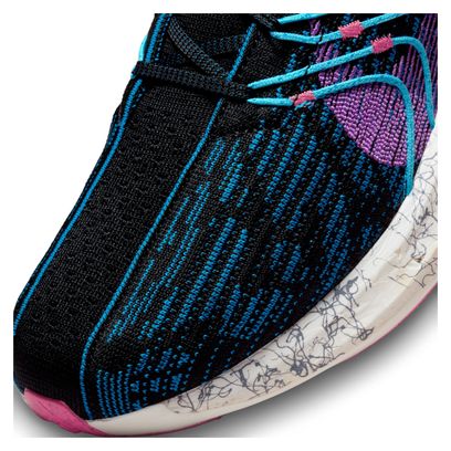 Chaussures de Running Nike Pegasus Turbo Flyknit Next Nature SE Noir Bleu Rose
