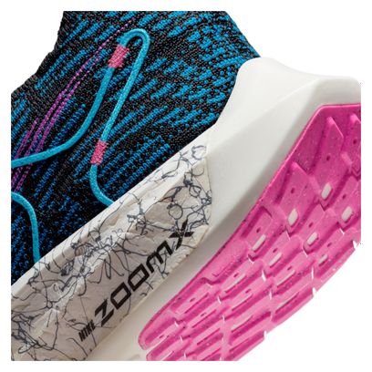 Chaussures de Running Nike Pegasus Turbo Flyknit Next Nature SE Noir Bleu Rose