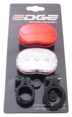 EDGE Kit d'éclairage LED City - 3 Led - Avant + Arrière - Piles incluses
