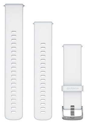 Bracelet de Montre Garmin Quick Release 22 mm Silicone Blanc Argent