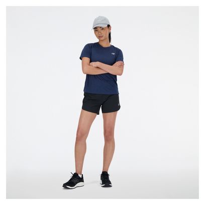 Camiseta de manga corta New Balance Athletics Run Azul para mujer