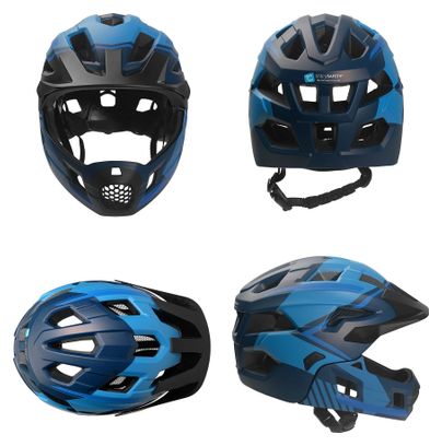 Casque vélo intégral pour enfants 6-12 | Bleu | Crazy Safety | EN1078 Certifié