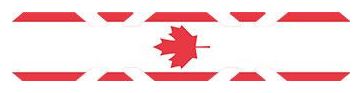 Autocollant Drapeau Canada pour porte-bagages CODEX-U