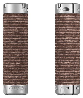 Paar Brooks Plump Leather 130/130mm Brown Grips