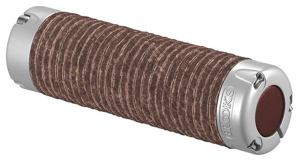 Coppia di manopole Brooks Plump Leather 130/130mm Brown