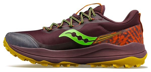 Chaussures de Trail Femme Saucony Xodus Ultra 2 Bordeaux Jaune Vert