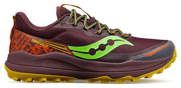 Scarpe da trail da donna Saucony Xodus Ultra 2 Bordeaux Yellow Green