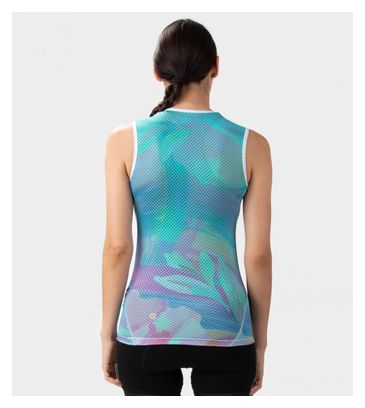 Women's Alé Watercolor Blue Sleeveless BaseLayer