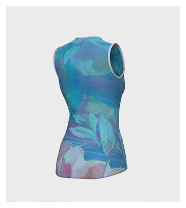 Women's Alé Watercolor Blue Sleeveless BaseLayer