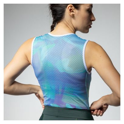 Women's Alé Watercolor Blue Sleeveless BaseLayer