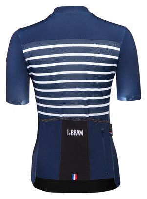 Jersey de manga corta azul marino LeBram Ventoux para mujer, corte ajustado
