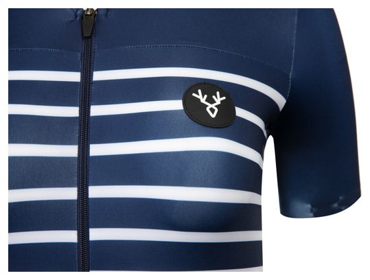 Jersey de manga corta azul marino LeBram Ventoux para mujer, corte ajustado