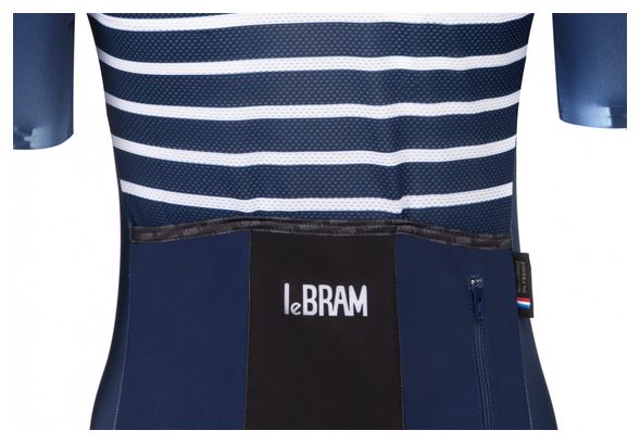 Jersey de manga corta azul marino LeBram Ventoux para mujer, corte ajustado