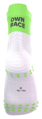 Compressport Pro Racing V4.0 Run High Your Race Socks, Green/White