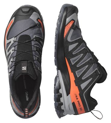 Chaussures Trail Salomon XA Pro 3D v9 GTX Gris/Rouge Homme