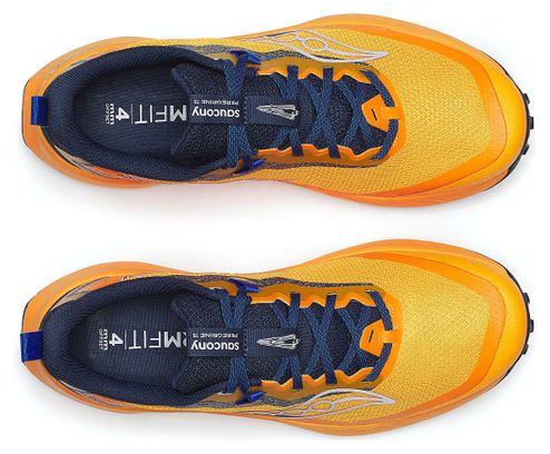 Saucony Peregrine 15 Trailschoenen Oranje/Blauw Heren