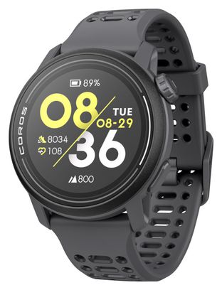 Coros Pace 3 GPS-Uhr Silikonarmband Schwarz