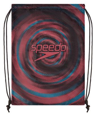 Bolsa de malla estampada Speedo Negro/Azul/Rojo