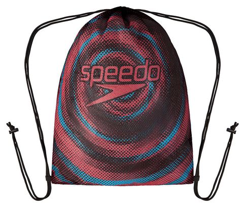 Bolsa de malla estampada Speedo Negro/Azul/Rojo
