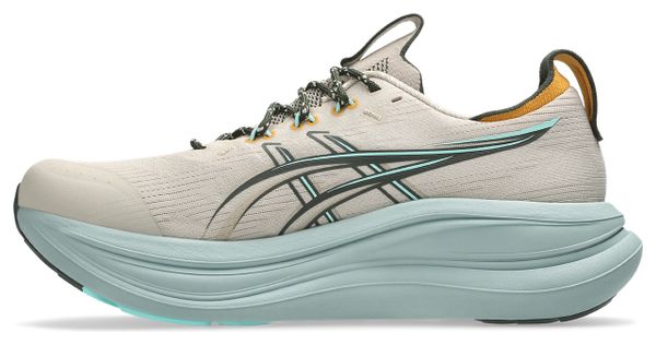 Asics Gel-Nimbus 28 TR Men's Running Shoes, Beige/Blue