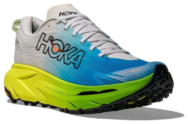 Hoka Mafate 5 Men's Trail Running Shoes - Blue/Green/Yellow