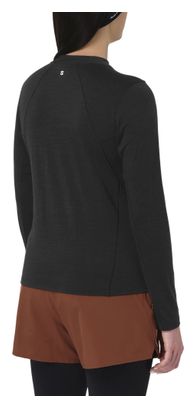 T-Shirt Running Salomon Sense Merino Noir Femme