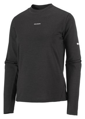 T-Shirt Running Salomon Sense Merino Noir Femme