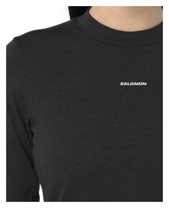 T-Shirt Running Salomon Sense Merino Noir Femme
