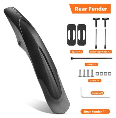 mudguard rear adjustable for bikes 26, 27.5, 29
