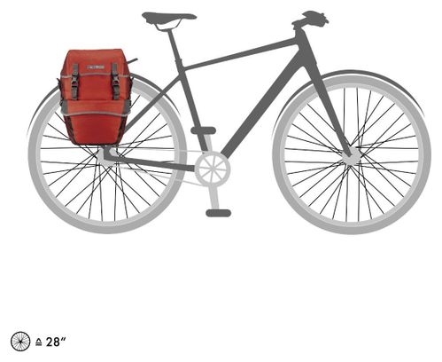 Ortlieb Bike-Packer Plus 42L Paar Fahrradtaschen Salsa Dark Chili Red