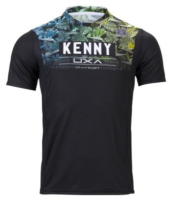 Maillot Manches Courte Kenny Charger Floral Noir 