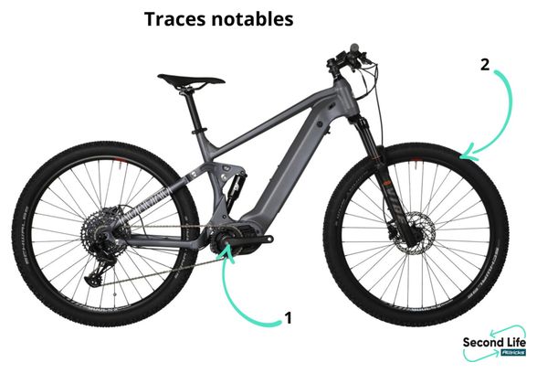 Refurbished product - Fluid All-Suspension Electric Mountain Bike Sram SX Eagle 12V 630 Wh 29'' Gris 2023
