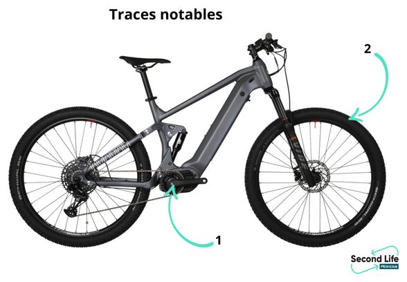 Refurbished product - Fluid All-Suspension Electric Mountain Bike Sram SX  Eagle 12V 630 Wh 29'' Gris 2023