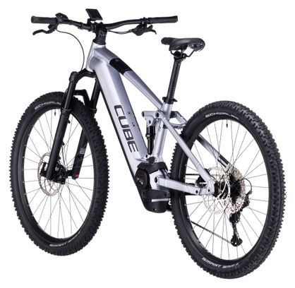 Cube Stereo Hybrid 120 Race 625 Suspensión total eléctrica MTB Shimano Deore/XT 12S 625 Wh 29'' Plata polar