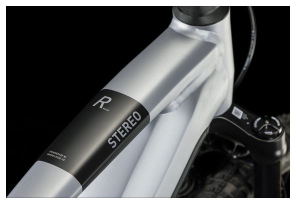Cube Stereo Hybrid 120 Race 625 Suspensión total eléctrica MTB Shimano Deore/XT 12S 625 Wh 29'' Plata polar