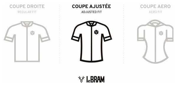 LeBram Ventoux Women&#39;s Short Sleeve Jersey White Bordeaux Tailored Fit