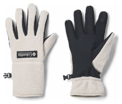 Guantes de forro polar Columbia Helvetia II Beige para mujer