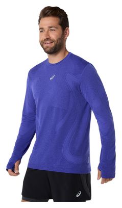 Maglia a maniche lunghe Asics Road Seamless viola da uomo