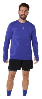 Maglia a maniche lunghe Asics Road Seamless viola da uomo
