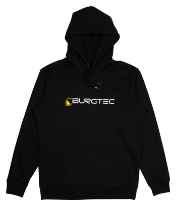 Felpa con cappuccio Burgtec con logo, nera, unisex