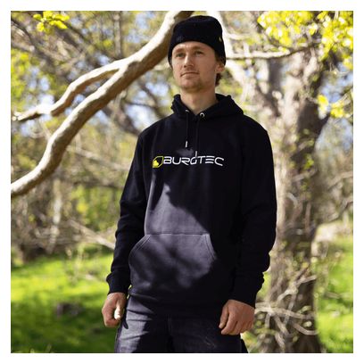 Felpa con cappuccio Burgtec con logo, nera, unisex