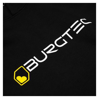 Felpa con cappuccio Burgtec con logo, nera, unisex