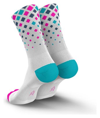 Chaussettes Incylence Crystals Blanc/Rose/Turquoise 