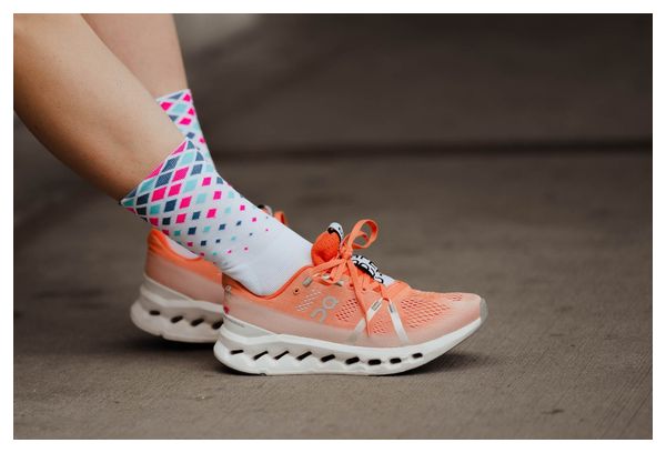 Chaussettes Incylence Crystals Blanc/Rose/Turquoise 