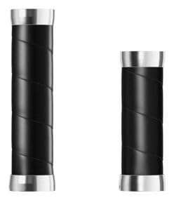 Paar Brooks England Slender Leather Grips 130/110 mm Black