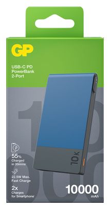 Batterie Externe GP M10B 10000 mAh / 22.5 W Bleu