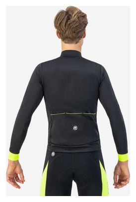 Maillot Manches Longues Velo Rogelli Core Homme Noir Jaune